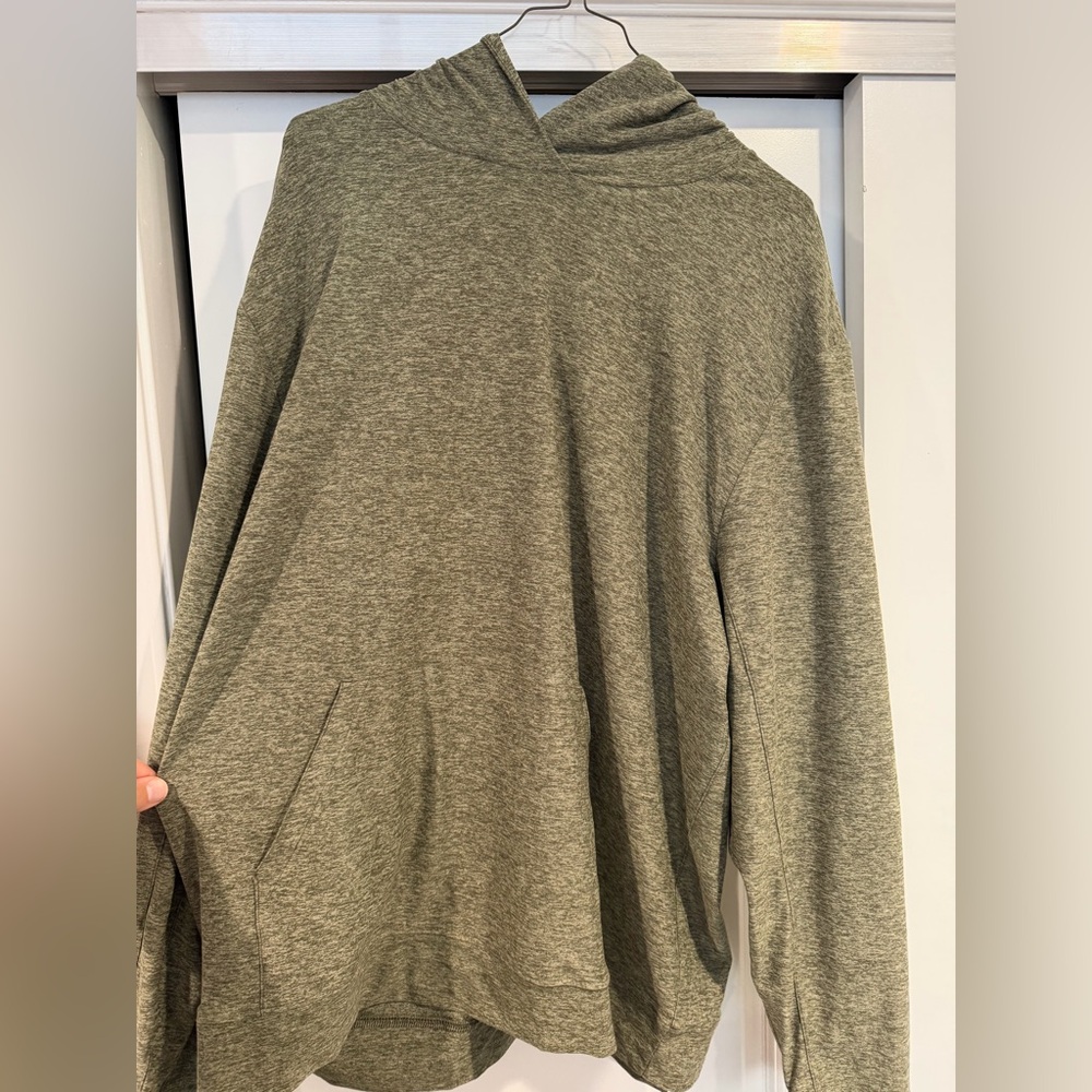 Outdoor Voices Heathered Green Cowl Neck Sweater